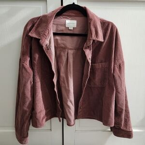 American Eagle Outfitters Corduroy Jacket in Mauve